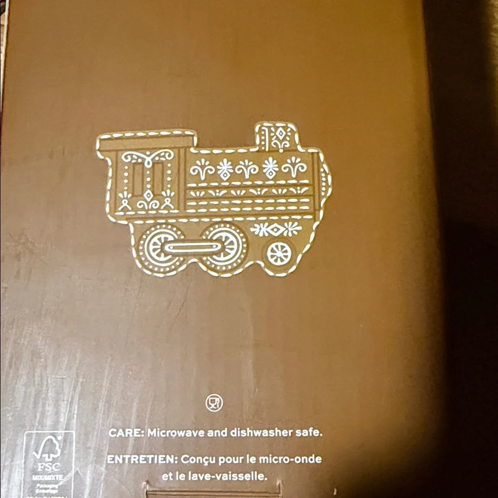 Pottery Barn Gingerbread Train 🚂 Set of 4 Appetizer plates BNIB